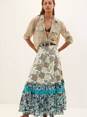 Anthropologie Floral Patchwork Maxi Skirt - NWT